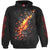 Front - Spiral Direct Unisex Adult Skull Lava Hoodie