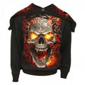 Front - Spiral Direct Unisex Adult Skull Blast Hoodie