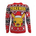 Front - Pokemon Unisex Adult Pikachu Knitted Jumper