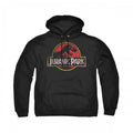 Front - Jurassic Park Unisex Adult Distressed Logo Hoodie