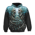 Front - Spiral Direct Unisex Adult Flaming Spine Hoodie