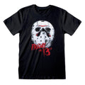 Front - Friday The 13th Unisex Adult White Mask T-Shirt