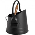 Front - Hill Interiors Black Coal Bucket With Teak Handle Shovel