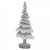 Front - Hill Interiors Snowy Tree Wood Effect Carved Christmas Decoration