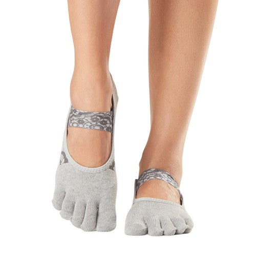 Toesox Womens/Ladies Bellarina Organic Cotton Gripped Half Toe Socks