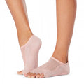 Front - Toesox Womens/Ladies Luna Champagne Half Toe Socks