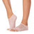 Front - Toesox Womens/Ladies Luna Champagne Half Toe Socks