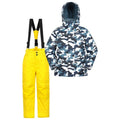 Front - Mountain Warehouse Childrens/Kids Camouflage Ski Jacket Set