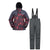 Front - Mountain Warehouse Mens Printed Ski Jacket & Trousers Set