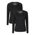 Front - Mountain Warehouse Womens/Ladies Talus Thermal Base Layer Top (Pack of 2)