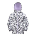 Front - Mountain Warehouse Childrens/Kids Exodus II Leopard Print Water Resistant Soft Shell Jacket