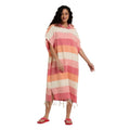 Front - Animal Womens/Ladies Talia Contrast Striped Recycled Tassel Poncho