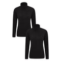 Front - Mountain Warehouse Womens/Ladies Camber Half Zip Fleece Top (Pack of 2)