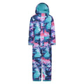 Front - Mountain Warehouse Childrens/Kids Cloud Print Waterproof All In One Snowsuit