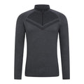 Front - Mountain Warehouse Mens Ventina Seamless Zip Neck Base Layer Top