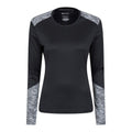 Front - Mountain Warehouse Womens/Ladies Reflective Long-Sleeved T-Shirt