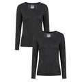 Front - Mountain Warehouse Womens/Ladies Keep The Heat Round Neck Thermal Top (Pack of 2)