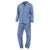 Front - Mens Plain Long Sleeve Shirt & Trouser Bottoms Nightwear Pyjama Set