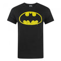 Front - Batman Mens Distressed Logo T-Shirt