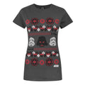 Front - Star Wars Womens/Ladies Darth Vader Fair Isle Christmas T-Shirt