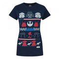 Front - Star Wars Womens/Ladies Dark Side Fair Isle Christmas T-Shirt