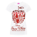 Front - Disney Womens/Ladies Snow Foil T-Shirt