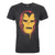 Front - Junk Food Mens Face Iron Man T-Shirt