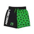 Front - Minecraft Boys Creeper Swim Shorts