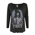 Front - Junk Food Womens/Ladies T-Rex Long-Sleeved Top