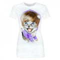 Front - Goodie Two Sleeves Womens/Ladies Baby Meow T-Shirt