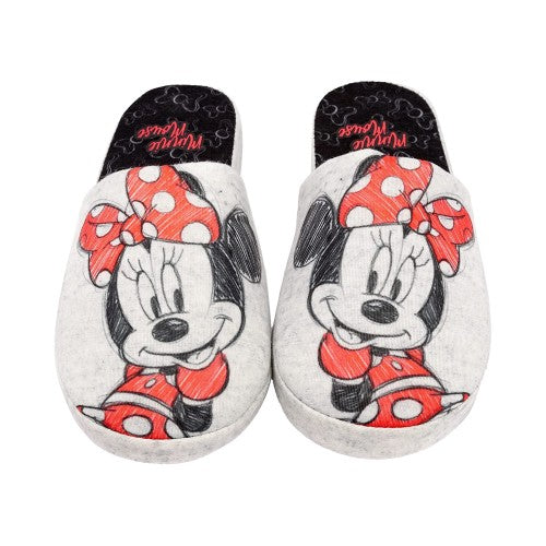 Disney Womens Ladies Minnie Mouse Slippers