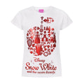 Front - Snow White And The Seven Dwarfs Girls Foil Short-Sleeved T-Shirt