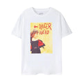 Front - Grease Womens/Ladies Danger Ahead T-Shirt