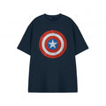 Front - Captain America Mens Shield Short-Sleeved T-Shirt