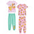 Front - Pokemon Girls Pikachu & Eevee Long Pyjama Set (Pack of 2)