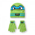 Front - Teenage Mutant Ninja Turtles Boys Face Hat And Gloves Set