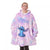 Front - Lilo & Stitch Womens/Ladies Watercolour Blanket Hoodie