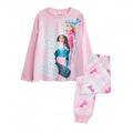 Front - Barbie Girls Winter Ski Long-Sleeved Long Pyjama Set