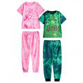 Front - Wicked Girls Elphaba and Glinda Short-Sleeved Long Pyjama Set (Pack of 2)