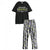 Front - Beetlejuice Mens Logo Short-Sleeved Long Pyjama Set