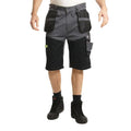 Front - Lee Cooper Mens Stretch Hi-Vis Cargo Shorts