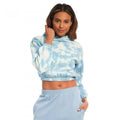 Front - Light And Shade Womens/Ladies Tie Dye Crop Hoodie