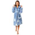 Front - Womens/Ladies Star Print Dressing Gown