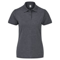 Dark Heather - Front - Fruit of the Loom Womens-Ladies Lady Fit Piqué Polo Shirt