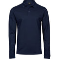 Front - Tee Jays Mens Luxury Stretch Long-Sleeved Polo Shirt