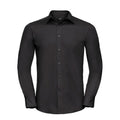 Front - Russell Collection Mens Poplin Tailored Long-Sleeved Shirt