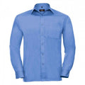 Front - Russell Collection Mens Poplin Easy-Care Long-Sleeved Formal Shirt