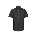 Front - Russell Collection Mens Oxford Tailored Short-Sleeved Shirt