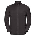 Front - Russell Collection Mens Oxford Easy-Care Long-Sleeved Formal Shirt