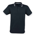 Front - Henbury Mens CoolPlus Tipped Polo Shirt